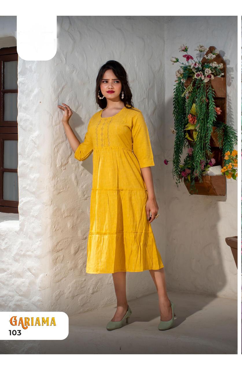Garima 101 Fancy Casual Daily Wear Rayon Designer Kurti Collection